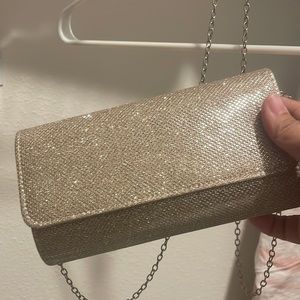 Gold sparkly clutch purse